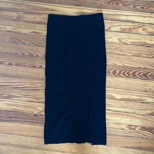 Flattering MNG black midi skirt